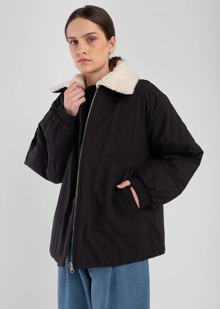 Micaela Greg - Reversible Bomber in Faded Black