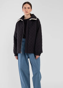 Micaela Greg - Reversible Bomber in Faded Black 
