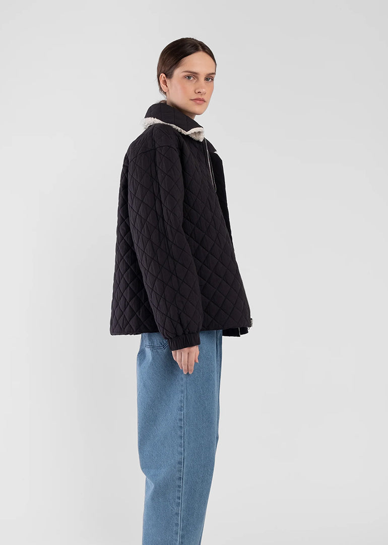 Micaela Greg - Reversible Bomber in Faded Black
